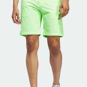 ADIDAS Golf Dobby Tex Men's 9" Inseam Shorts Color Green Spark IU2840